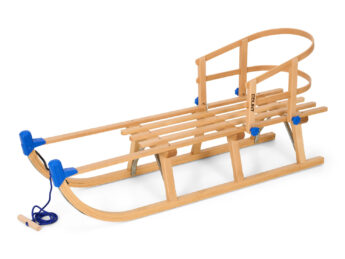 Houten Slee met houten Rugleuning 110cm