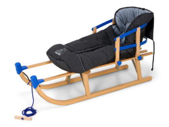 Houten Slee Davos 100cm met Voetenzak en Leuning