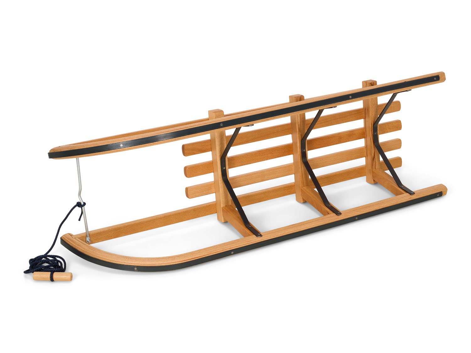 Houten Slee Gloco 110cm met Rugleuning Zwart - Afbeelding 4