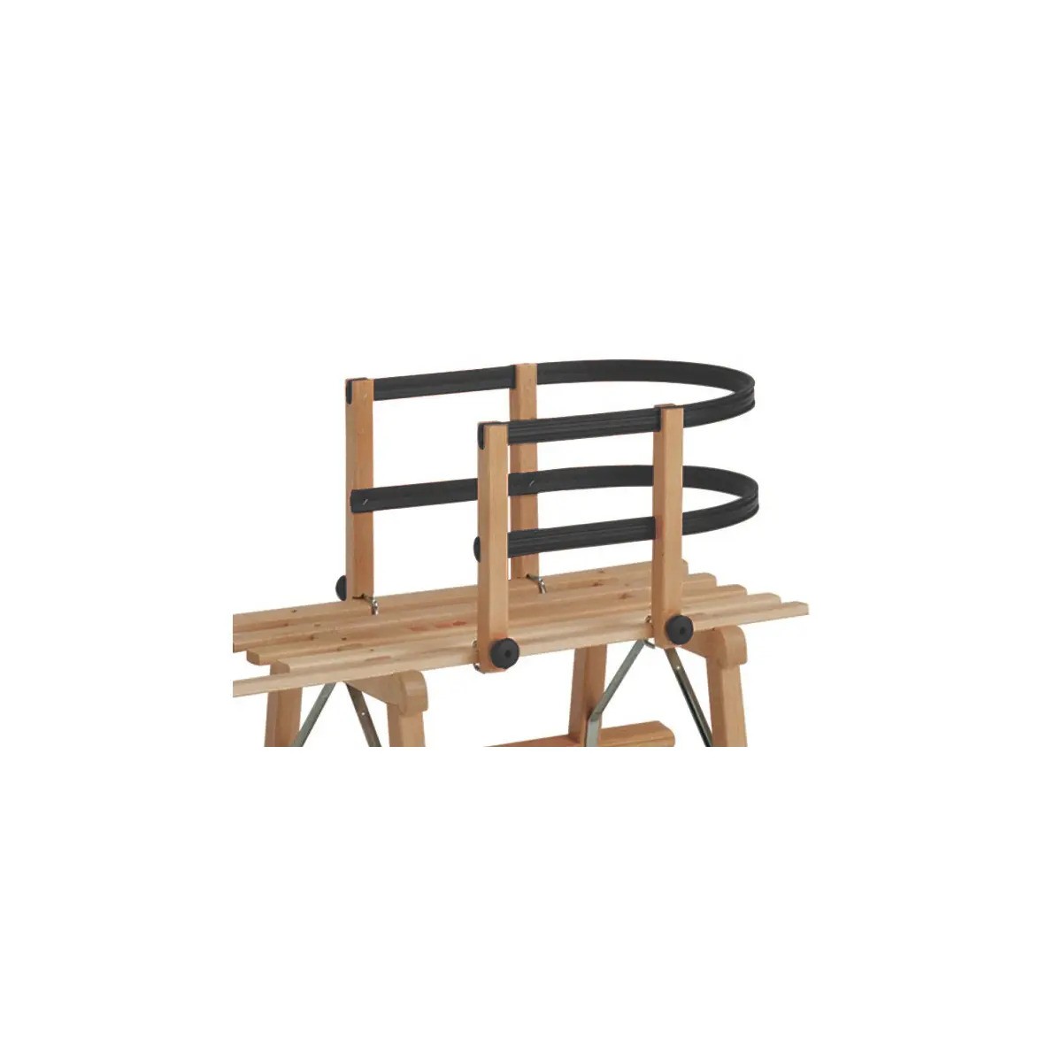 Houten Slee Gloco 110cm met Rugleuning Zwart - Afbeelding 5