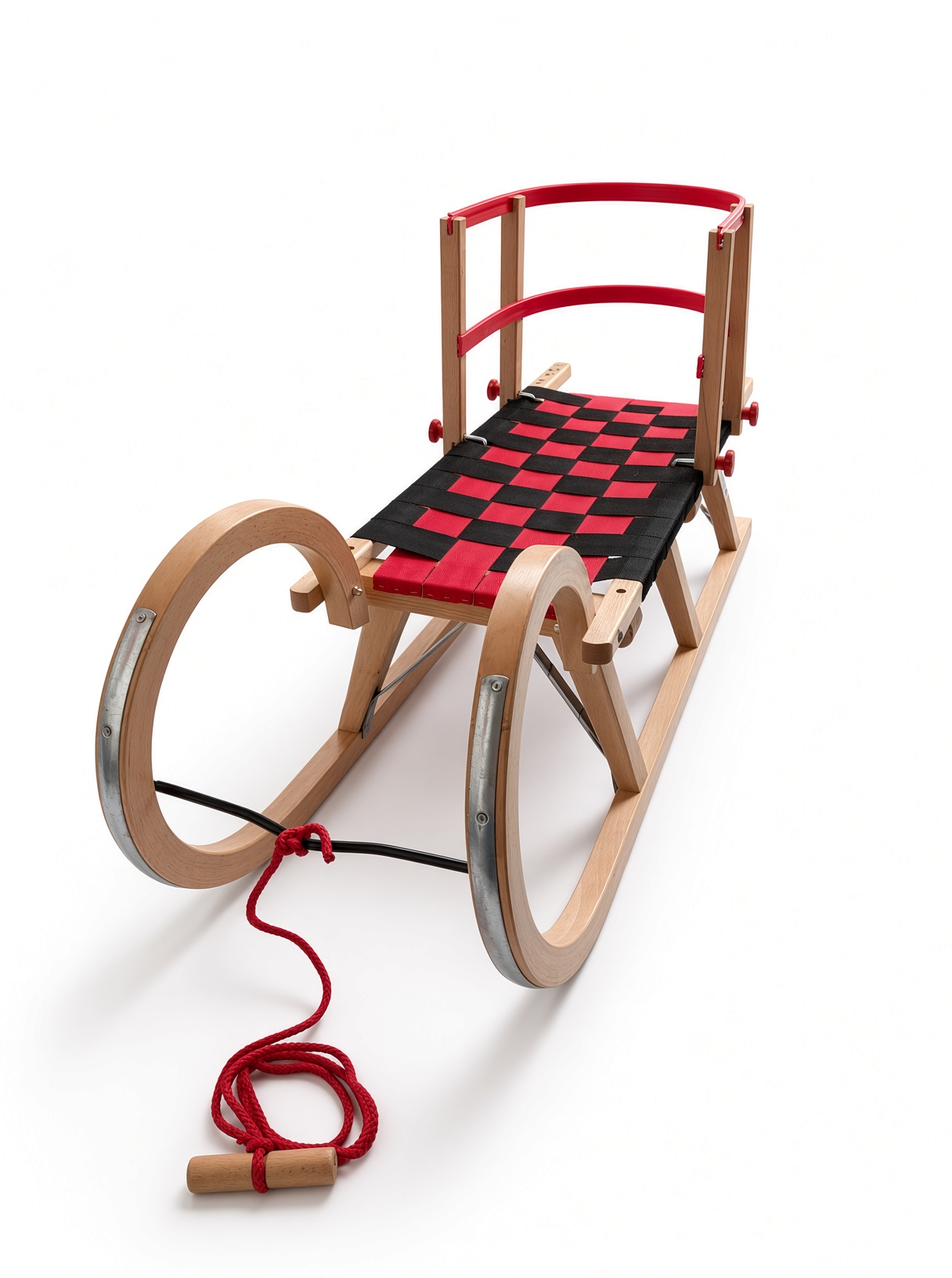 Rodelslee met doekzitting Rugleuning rood 110 cm - Afbeelding 4