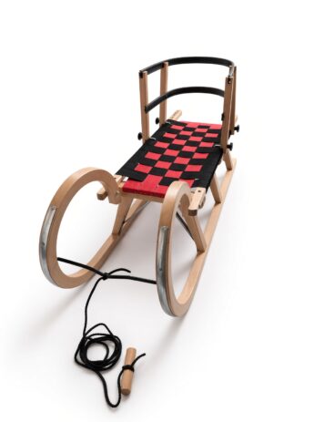 Alternative view of Rodelslee met doekzitting Rugleuning zwart 110 cm
